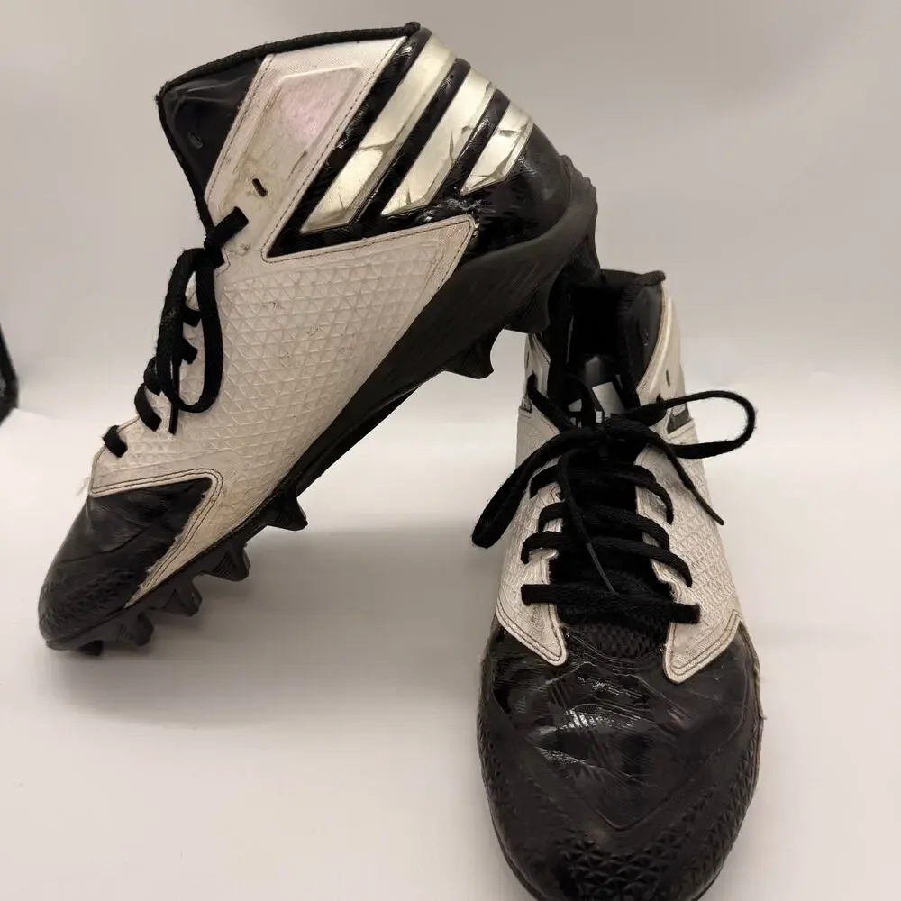 Adidas Sz 9 Men Freak Mid Football Cleats Black White